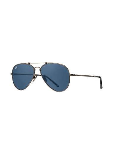 Ray Ban Rb8125 9138t0 Aviator Titanium Blue Classic Pewter | Sunnie...