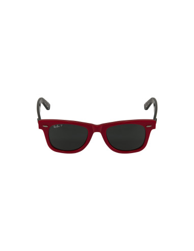 Ray Ban Rb2140 1243p2 Wayfarer Polarizado Ciruela Rojo Carey | Sunn...