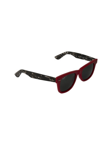 Ray Ban Rb2140 1243p2 Wayfarer Polarizado Ciruela Rojo Carey | Sunn...