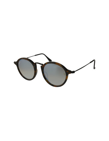 Ray Ban Rb2447 1157/9u Round Fleck Plata Espejo Carey | Sunnies.uno