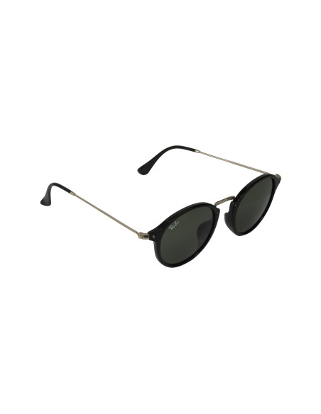 Ray Ban Rb2447 901 Round Fleck Negro G-15 Plata Clasico | Sunnies.uno