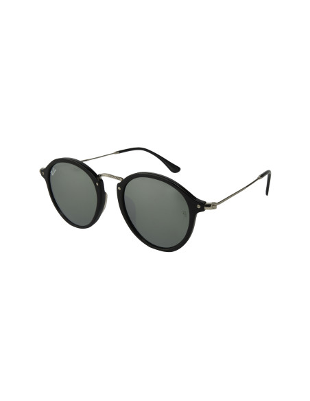 Ray Ban Rb2447 901/30 Round Fleck Plata Espejo Negro | Sunnies.uno