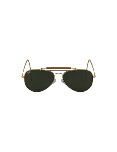 Ray Ban RB3030 L0216 Aviator outdoorsman Dorado G-15 Cola de rata |...