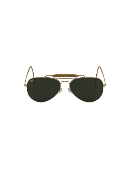 Ray Ban RB3030 L0216 Aviator outdoorsman Dorado G-15 Cola de rata |...
