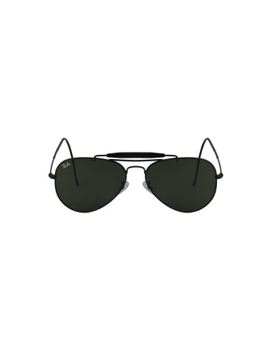 Ray Ban RB3030 L9500 Aviator outdoorsman Negro G-15 Cola de rata | ...