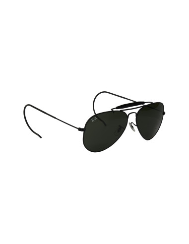 Ray Ban RB3030 L9500 Aviator outdoorsman Negro G-15 Cola de rata | ...