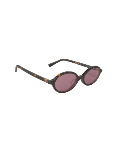 Miu Miu MU 04ZS VAU-5OD Oval Shape Tortoise Wine