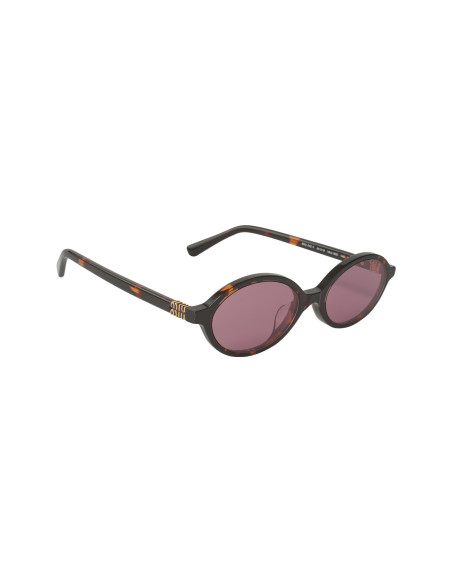 Miu Miu MU 04ZS VAU-5OD Oval Shape Tortoise Wine