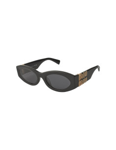 Miu Miu MU 11WS 1AB-5S0 Oval Shape Black Gold