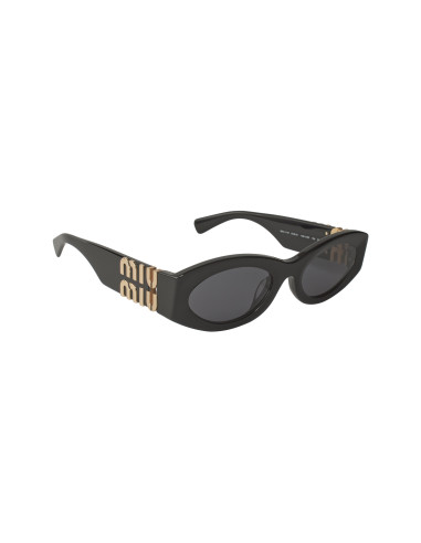 Miu Miu MU 11WS 1AB-5S0 Oval Shape Black Gold