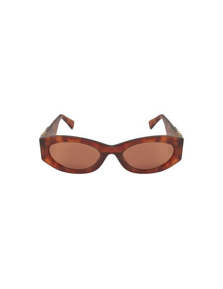 Miu Miu MU 11WS 4BW-ZZ1 Oval Shape Brown Tortoise