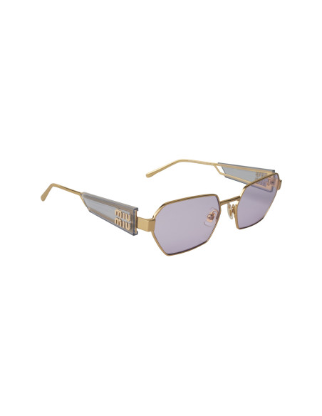 Miu Miu MU 53WS ZVN-05S Square Shape Pale Gold Violet