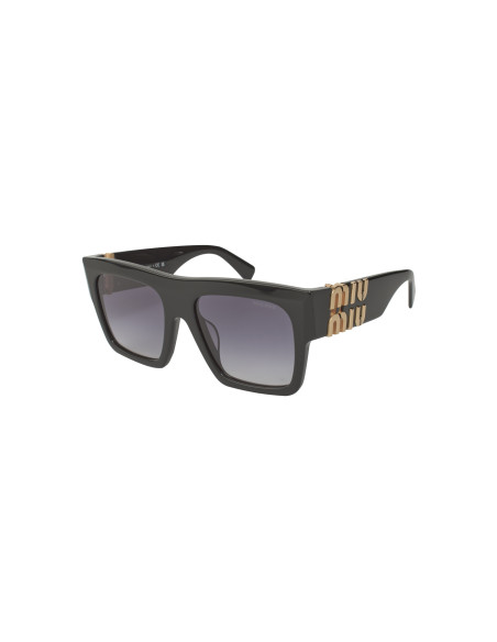Miu Miu MU 10WS 1AB-5D1 Square Shape Black Gold
