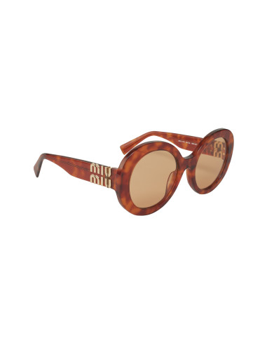 Miu Miu MU 11YS 4BW-2Z1 Round Shape Light havana