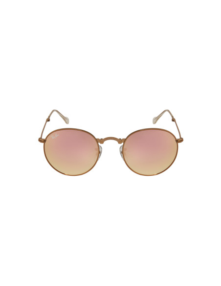 Ray Ban Rb3532 198/7y Round Metal Folding Cobre Rosa Espejo | Sunni...