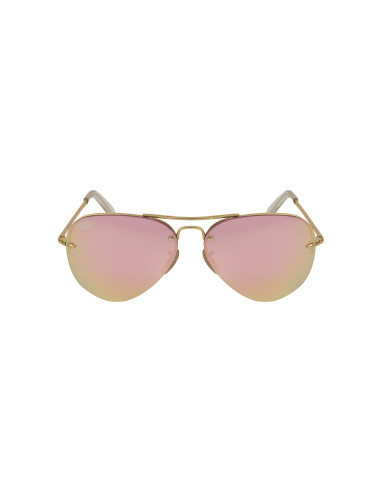 Ray Ban RB3449 001/E4 Aviator Rosa Espejo Dorado