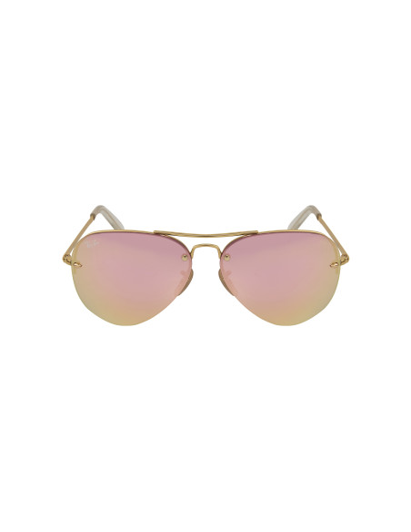 Ray Ban RB3449 001/E4 Aviator Rosa Espejo Dorado