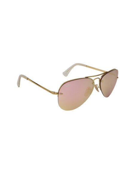 Ray Ban RB3449 001/E4 Aviator Rosa Espejo Dorado