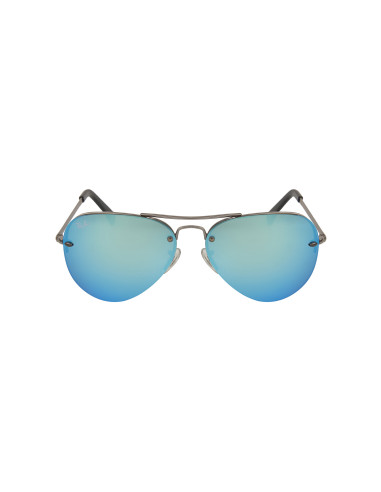 Ray Ban RB3449 004/55 Aviator Azul Espejo Negro