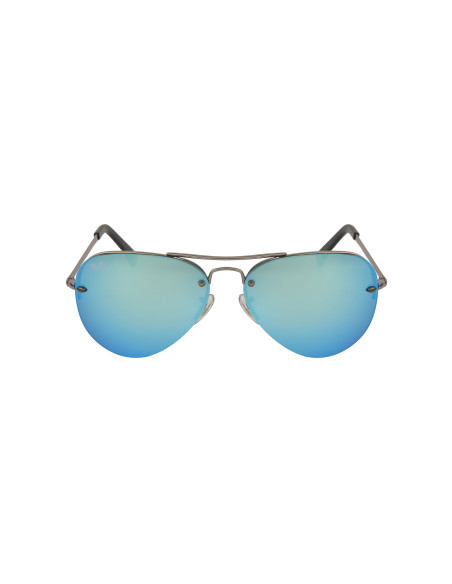 Ray Ban RB3449 004/55 Aviator Azul Espejo Negro