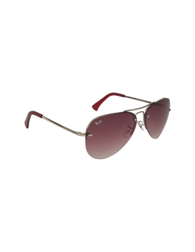 Ray Ban RB3449 91280T Aviator Vino degradado Plata