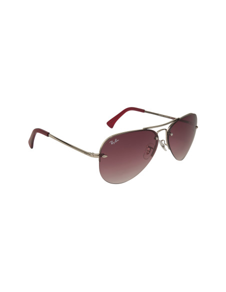 Ray Ban RB3449 91280T Aviator Vino degradado Plata