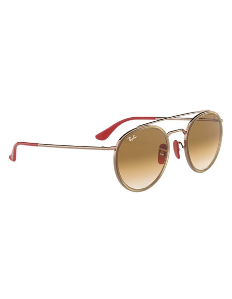 Ray Ban RB3647M F03251 Round Duble Bridge Scuderia Ferrari Cafe deg...
