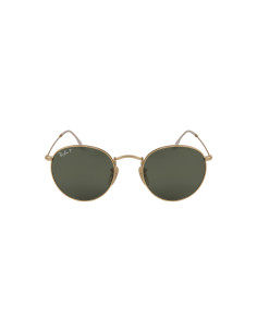 Ray Ban Rb3447 001/58 Round Metal Dorado Polarizado 2