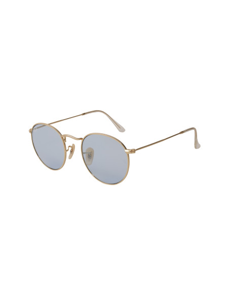 Ray Ban Rb3447 001/62 Round Metal Azul Transparente Dorado | Sunnie...