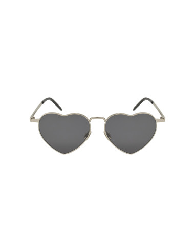 SAINT LAURENT SL301 Loulou 001 Heart Black Silver Sin accesorios