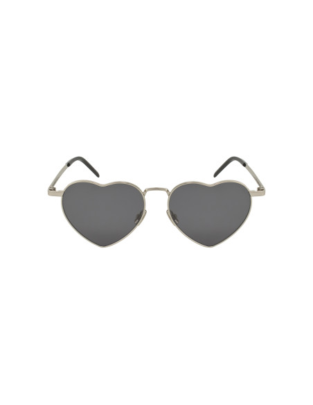 SAINT LAURENT SL301 Loulou 001 Heart Black Silver Sin accesorios