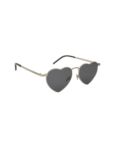SAINT LAURENT SL301 Loulou 001 Heart Black Silver Sin accesorios