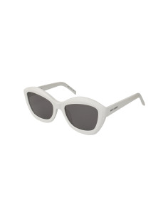 SAINT LAURENT SL68 004 Square Oversized Blanco Plata