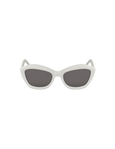 SAINT LAURENT SL68 004 Square Oversized Blanco Plata 2