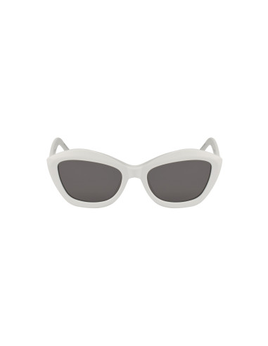 SAINT LAURENT SL68 004 Square Oversized Blanco Plata
