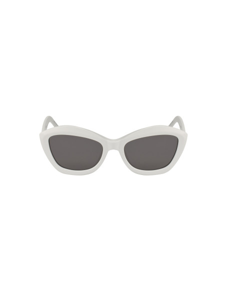 SAINT LAURENT SL68 004 Square Oversized Blanco Plata