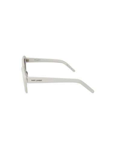 SAINT LAURENT SL68 004 Square Oversized Blanco Plata