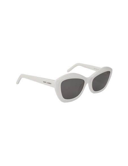 SAINT LAURENT SL68 004 Square Oversized Blanco Plata