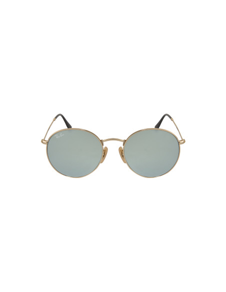 Ray Ban Rb3447n 001/30 Round Metal Flat Lenses Plata Dorado | Sunni...