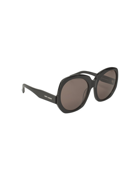 SAINT LAURENT SL74 001 Square Oversized Negro Plata