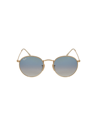 Ray Ban Rb3447n 001/3f Round Metal Flat Azu Degradado Dorado | Sunn...