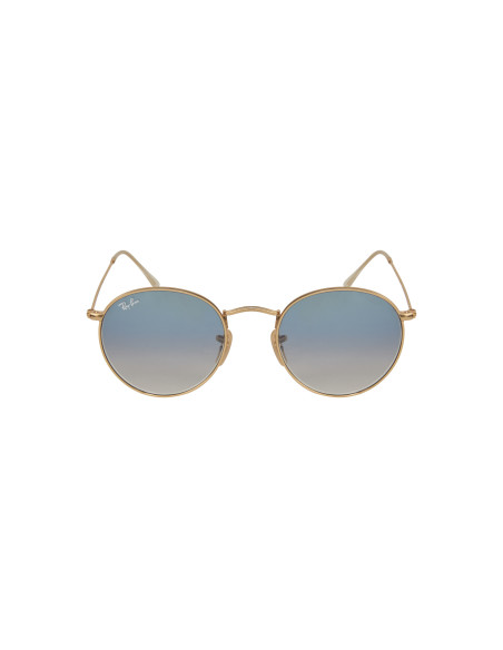 Ray Ban Rb3447n 001/3f Round Metal Flat Azu Degradado Dorado | Sunn...