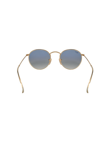 Ray Ban Rb3447n 001/3f Round Metal Flat Azu Degradado Dorado | Sunn...