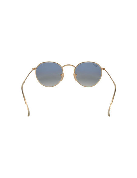 Ray Ban Rb3447n 001/3f Round Metal Flat Azu Degradado Dorado | Sunn...
