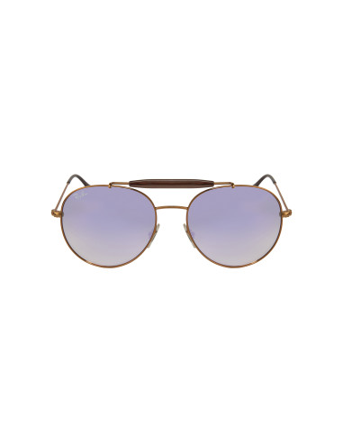 Ray Ban Rb3540 198/7x Round Double Bridge Lila Espejo Bronce | Sunn...