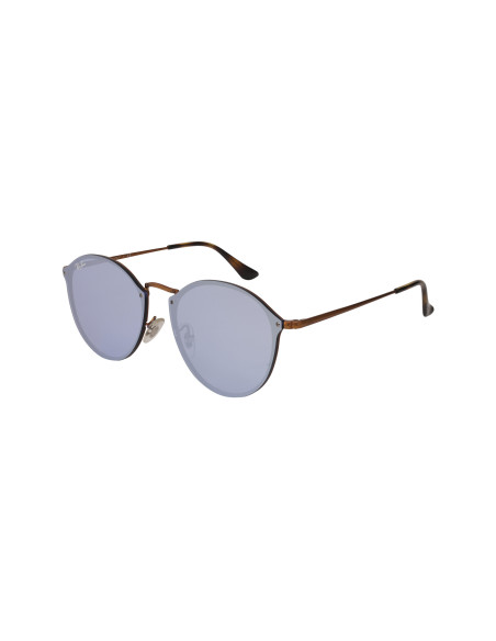 Ray Ban Rb3574n 9035/1u Round Metal Blaze Lila Espejo Bronce | Sunn...