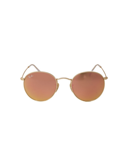 Ray Ban Rb3447 112/z2 Round Metal Rosa Espejo Dorado | Sunnies.uno