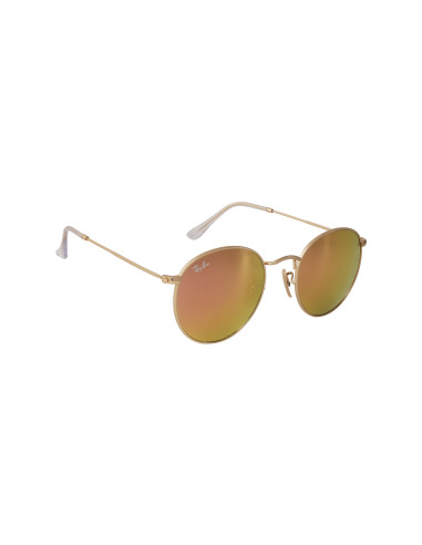Ray Ban Rb3447 112/z2 Round Metal Rosa Espejo Dorado | Sunnies.uno