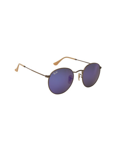Ray Ban Rb3447 167/1M Round Metal Morado Espejo Bronce Original