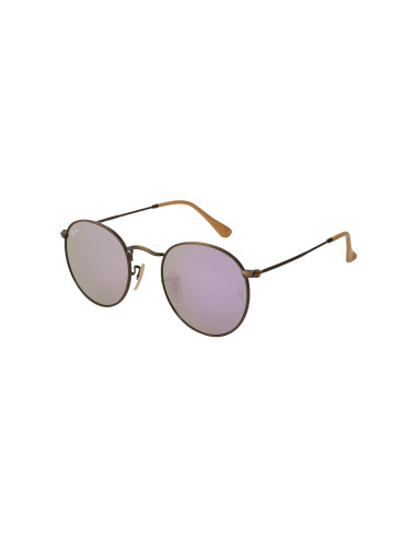 Ray Ban Rb3447 167/4k Round Metal Lila Espejo Bronce | Sunnies.uno